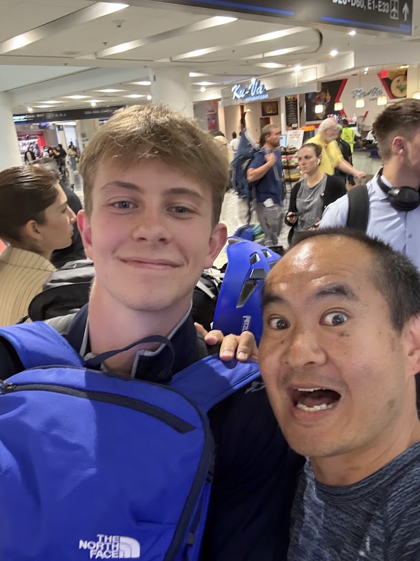 Jack Wendt and Dennis Yu traveling together