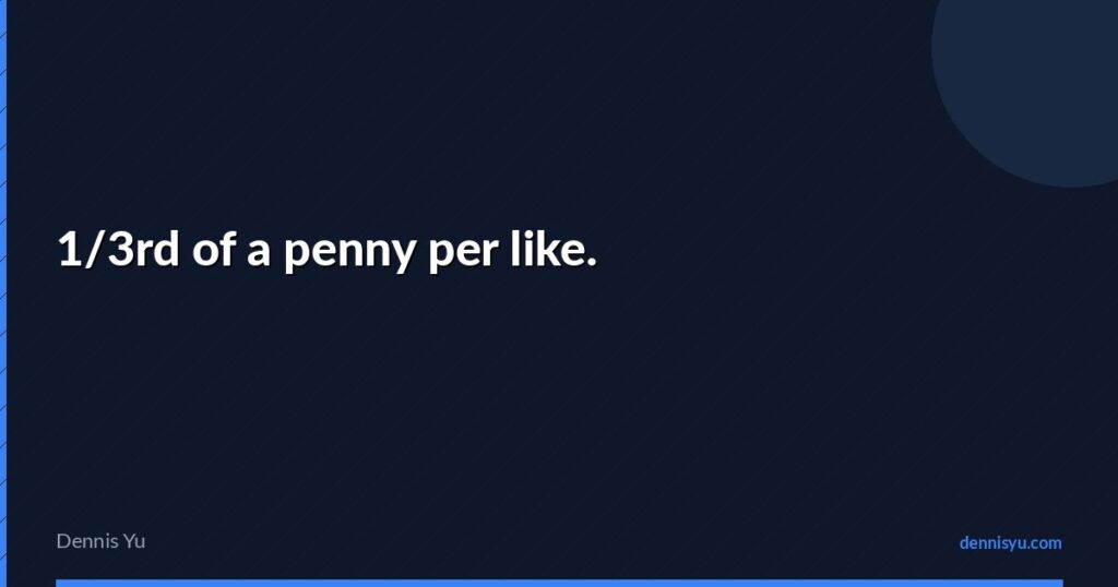 featured 1 3rd of a penny per like