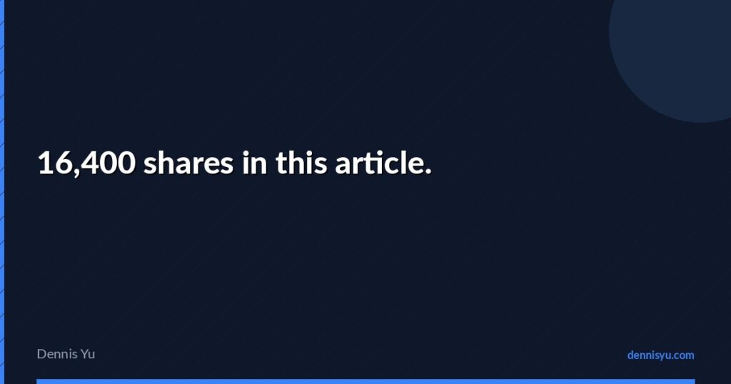 featured 16400 shares on this article