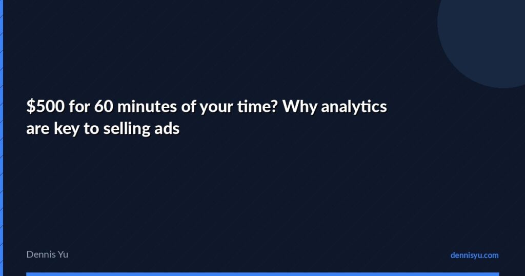 featured 500 60 minutes time analytics key selling ads