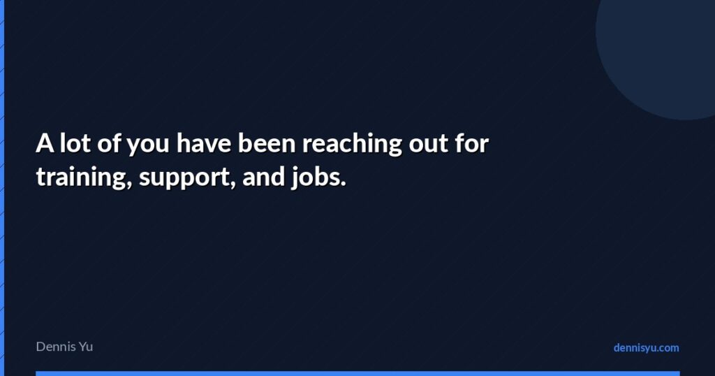 featured a lot of you have been reaching out for training s