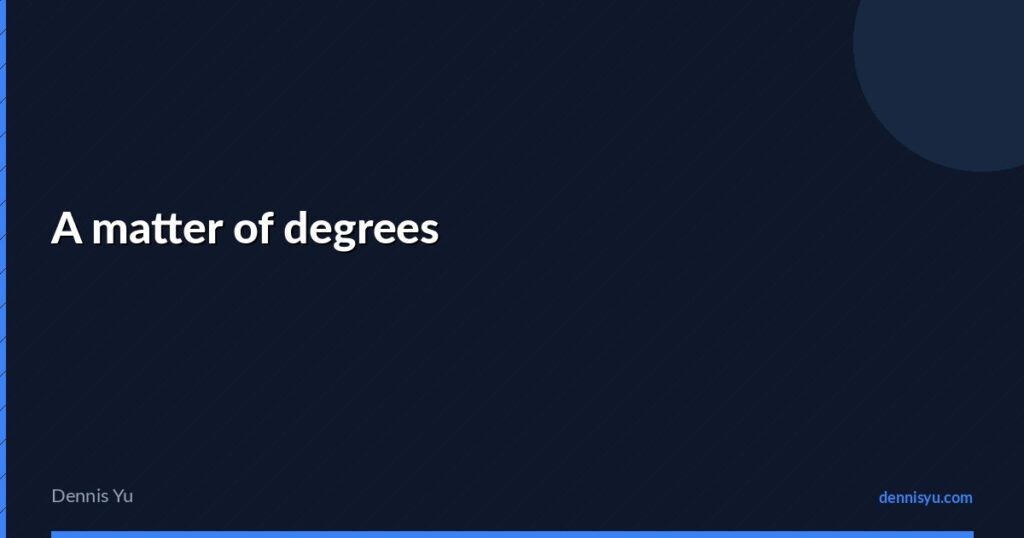 featured a matter of degrees