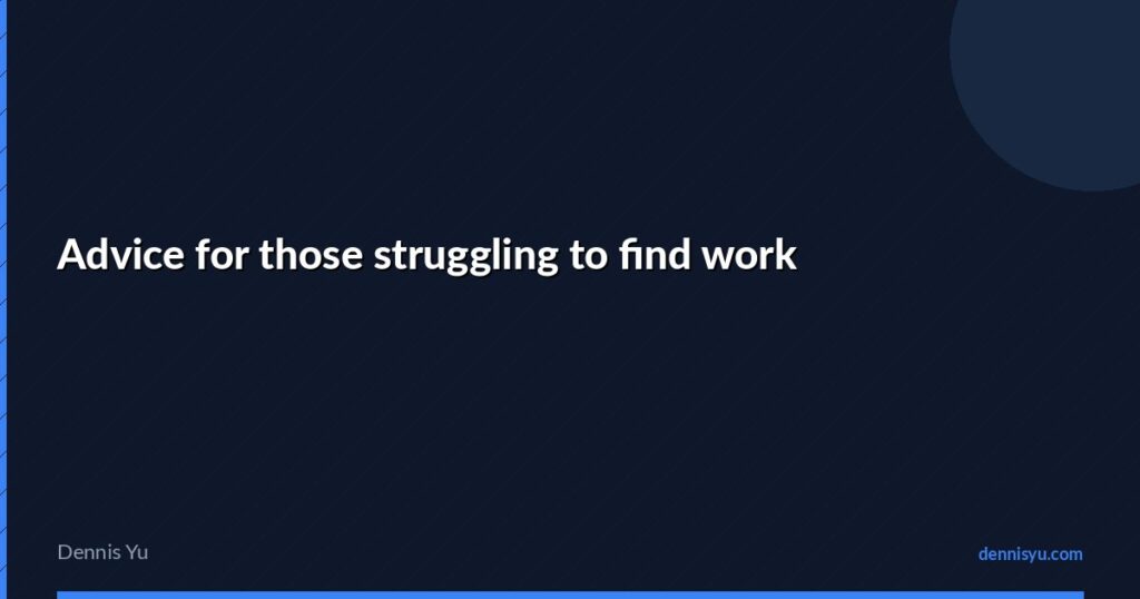 featured advice for those struggling to find work