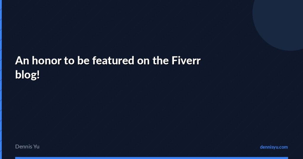 featured an honor to be featured on the fiverr blog