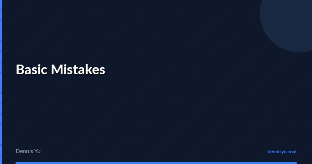 featured basic mistakes