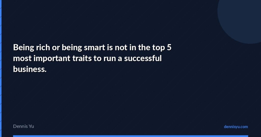 featured being rich or being smart is not in the top 5 most