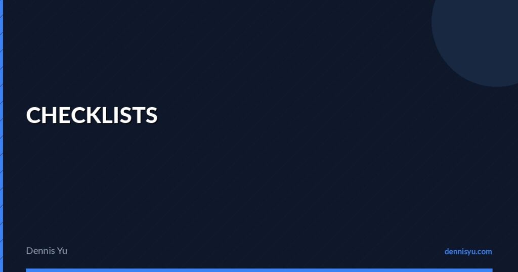 featured checklists 2