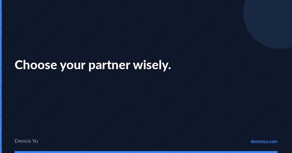featured choose your partner wisely