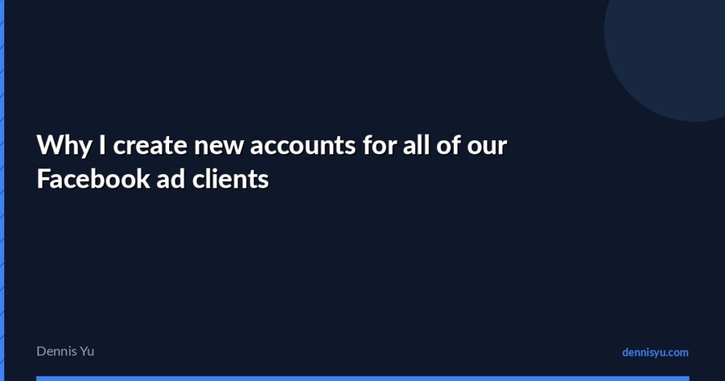featured create new accounts facebook ad clients