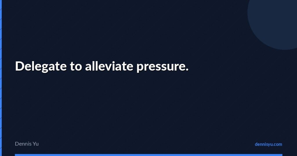featured delegate to alleviate pressure