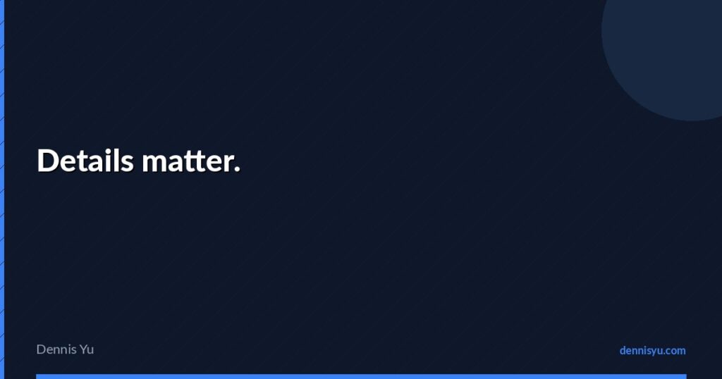 featured details matter