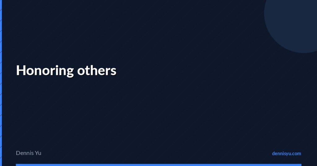 featured honoring others