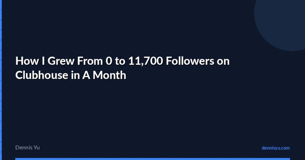 featured how i grew from 0 to 11700 on clubhouse