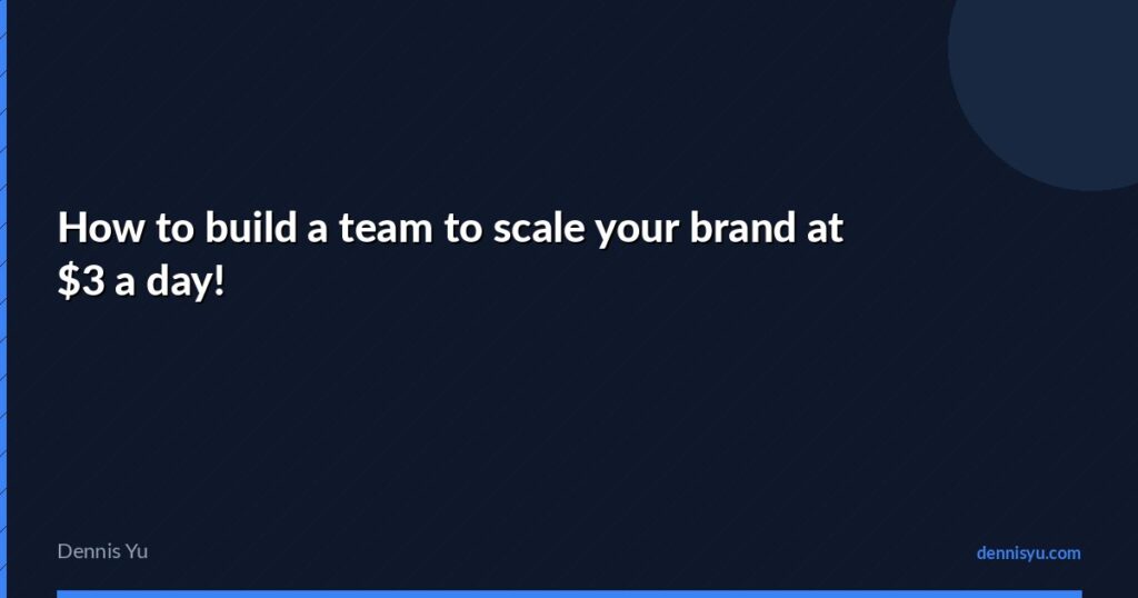 featured how to build a team to scale your brand at 3 a day