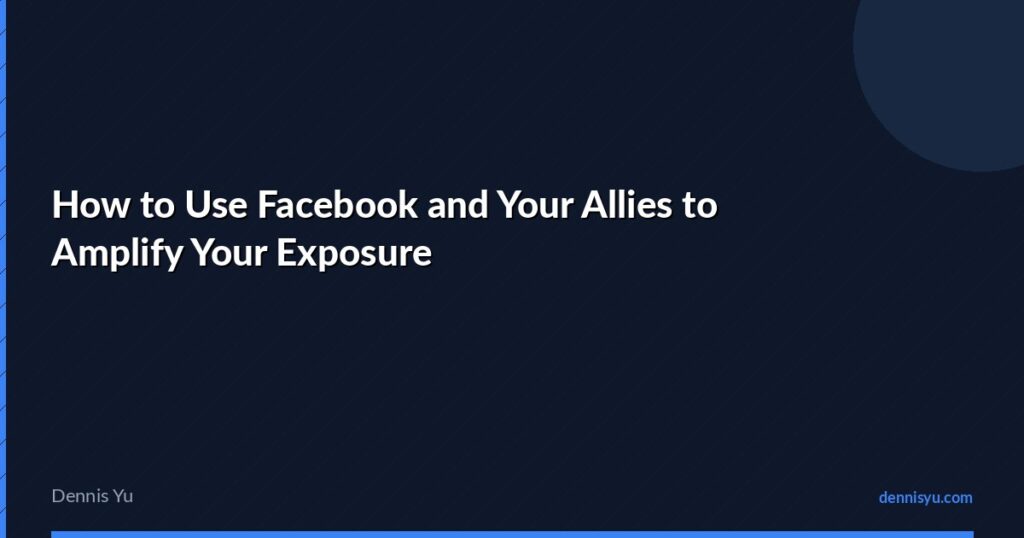 featured how to use facebook and your allies to amplify you