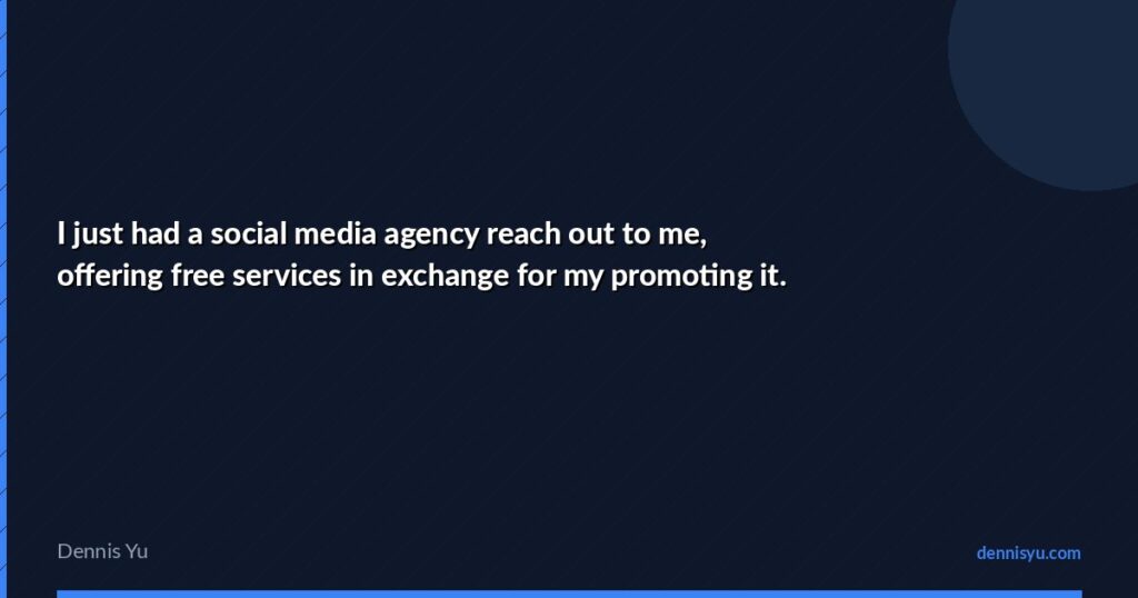 featured i just had a social media agency reach out to me o