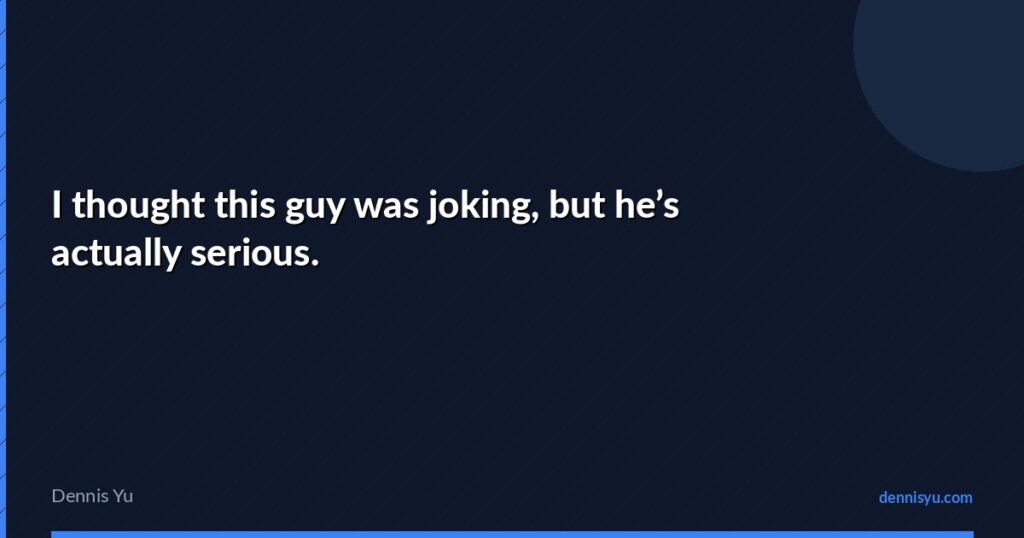 featured i thought this guy was joking but hes actually ser