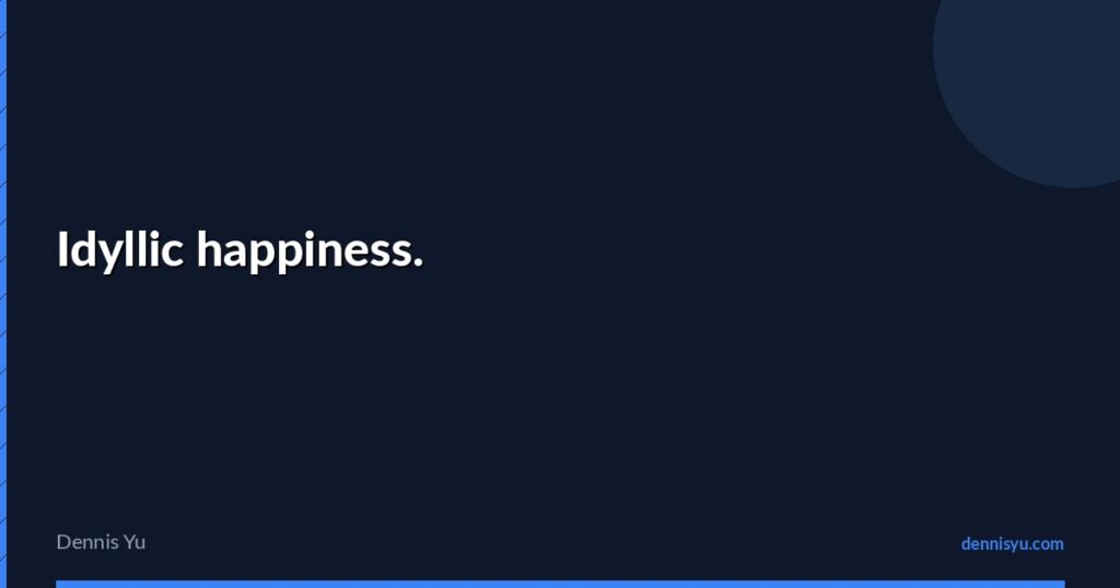 featured idyllic happiness