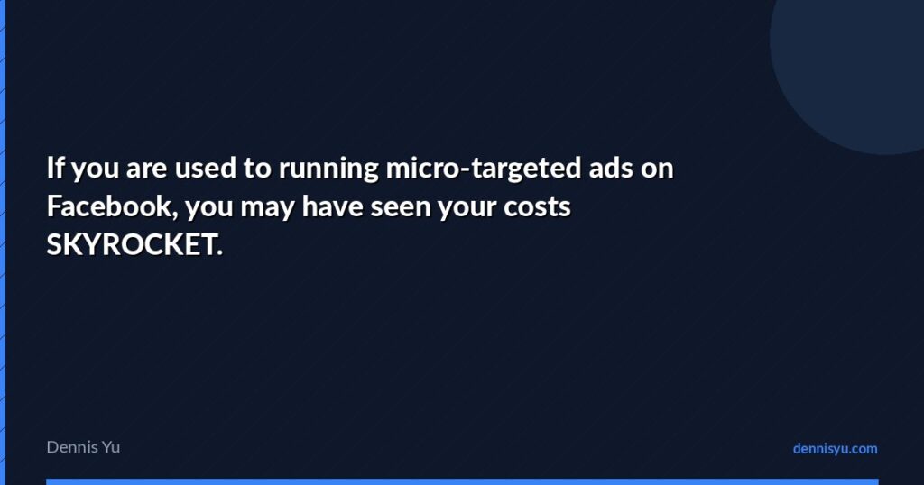 featured if you are used to running micro targeted ads on f