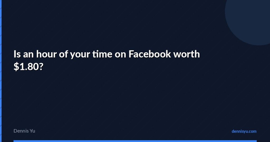 featured is an hour of your time on facebook worth 1 80 2