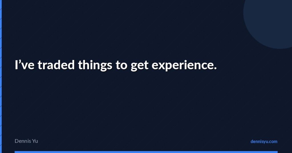 featured ive traded things to get experiences