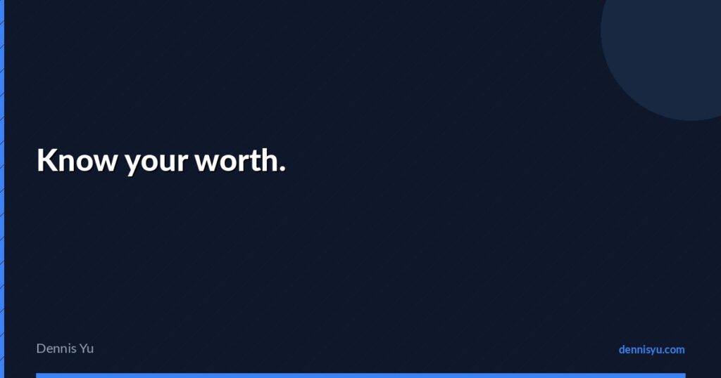 featured know your worth