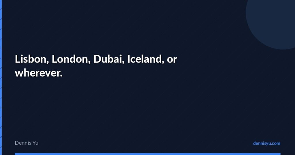 featured lisbon london dubai iceland or wherever