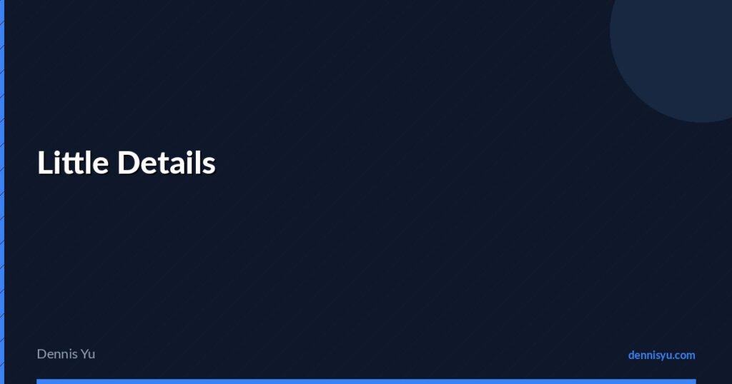 featured little details