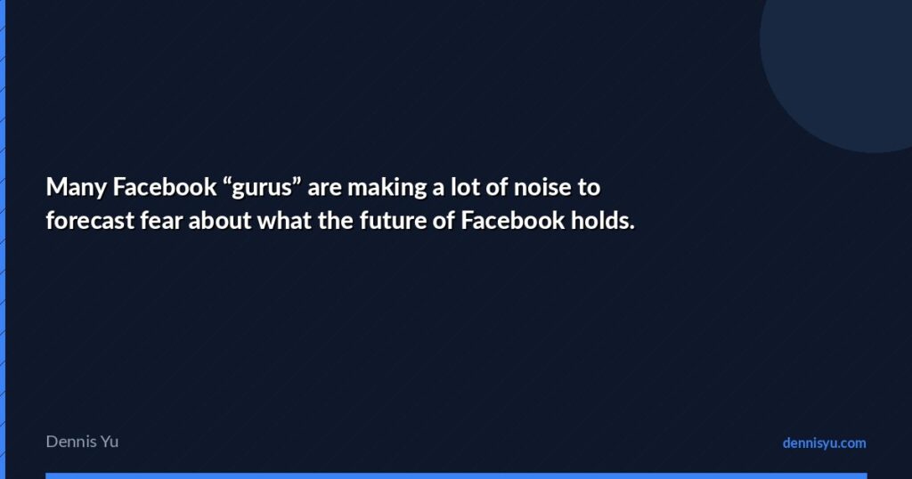 featured many facebook gurus are making a lot of noise to f