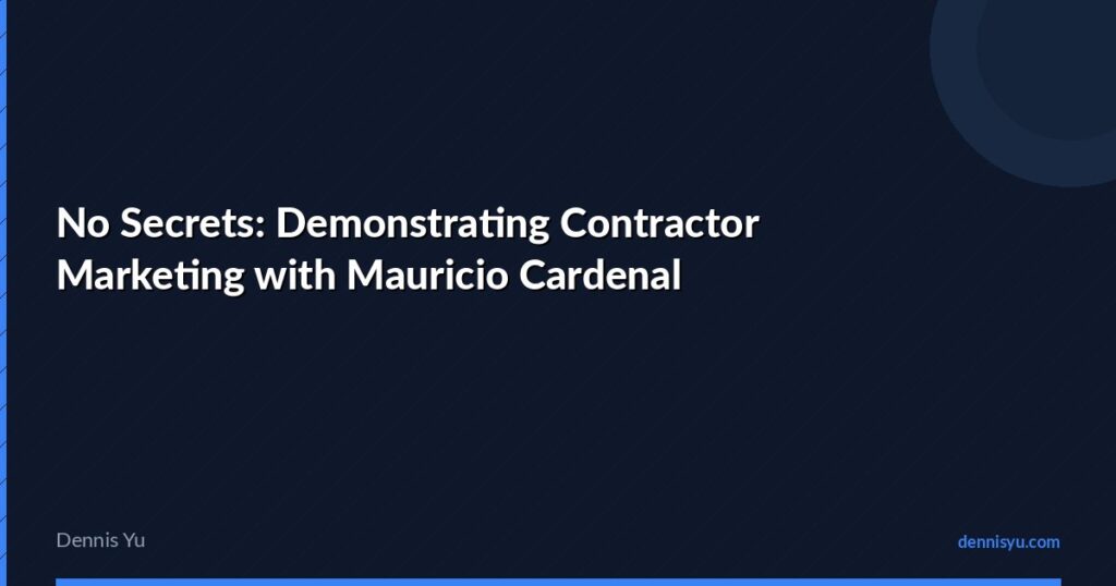 featured no secrets demonstrating contractor marketing with