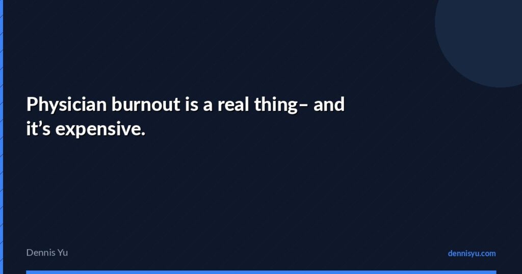 featured physician burnout is a real thing and its expensiv