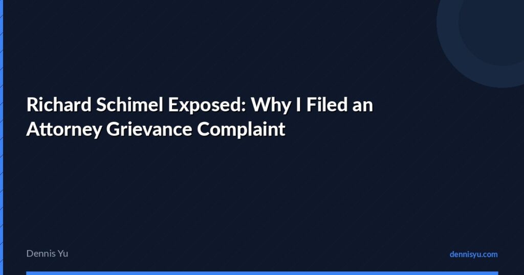 featured richard schimel exposed why i filed an attorney gr
