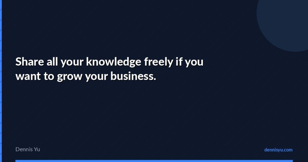 featured share all your knowledge freely if you want to gro