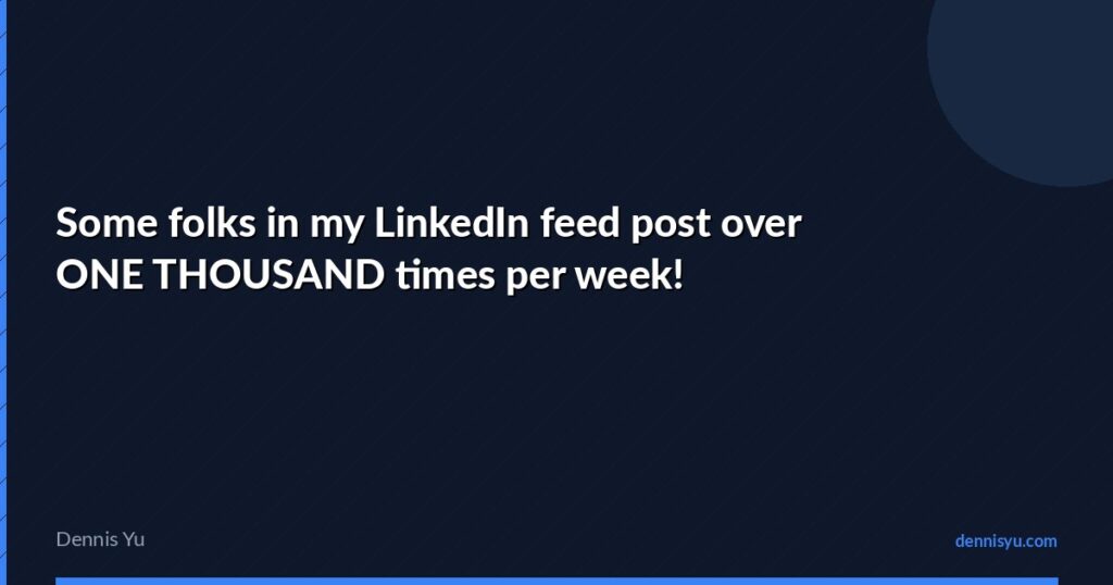 featured some folks in my feed post over one thousand times