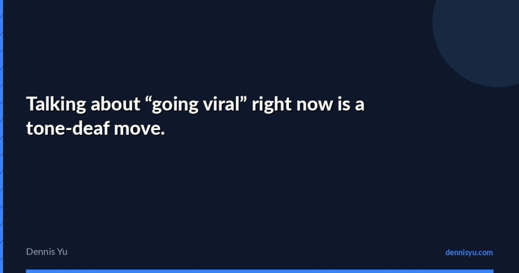 featured talking about going viral right now is a tone deaf