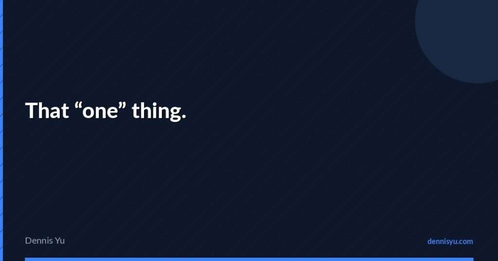 featured that one thing
