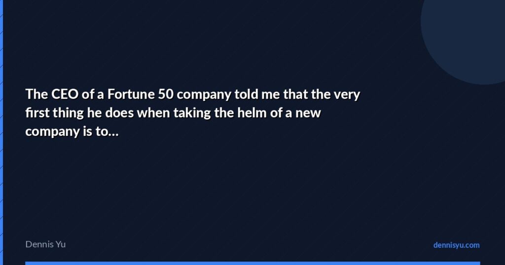 featured the ceo of a fortune 50 company told me that the v