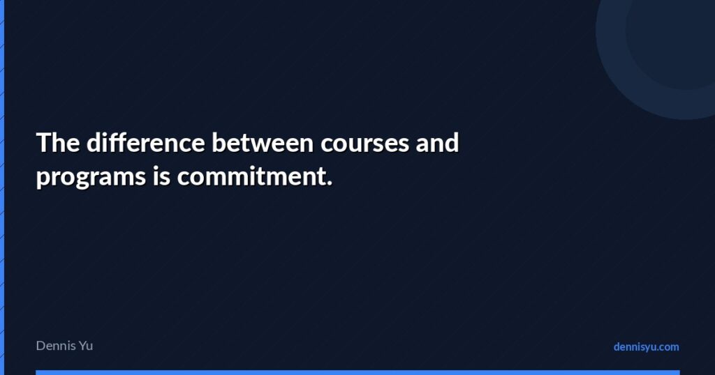 featured the difference between courses and programs is com
