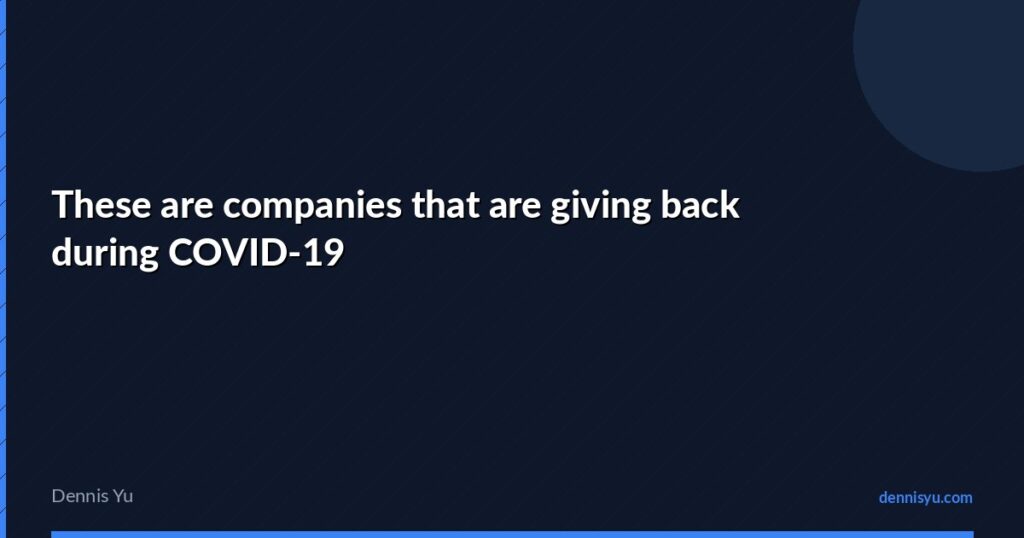 featured these are companies that are giving back during co