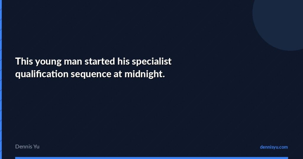 featured this young man started his specialist qualificatio