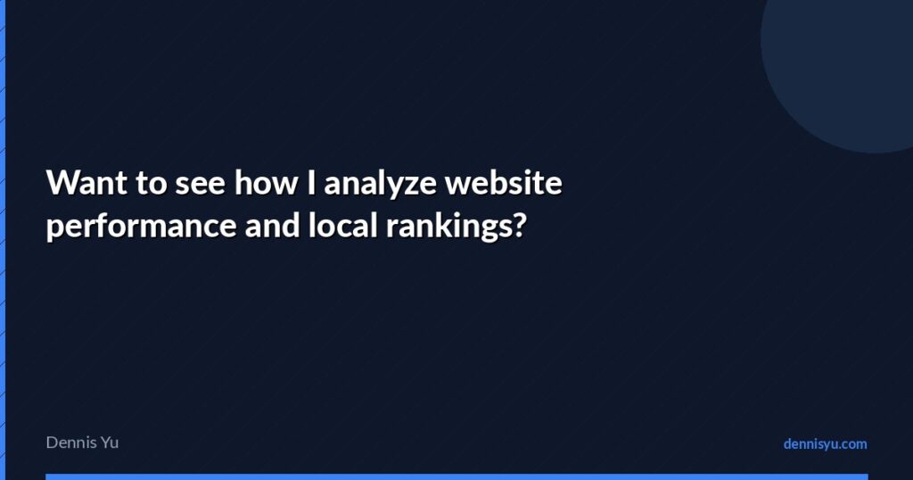 featured want to see how i analyze website performance and