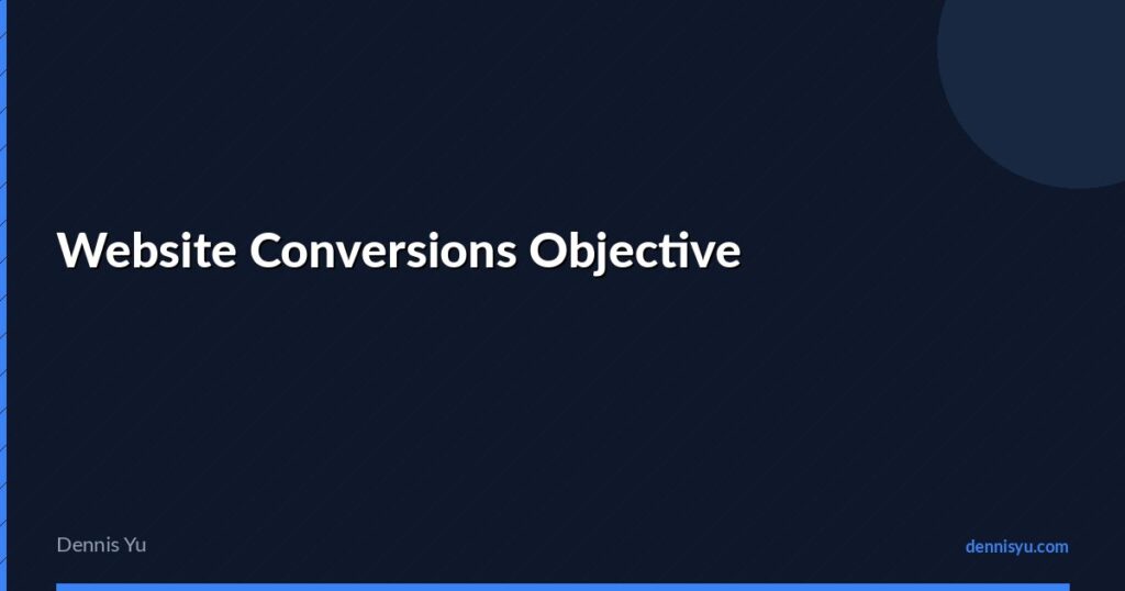 featured website conversions objective