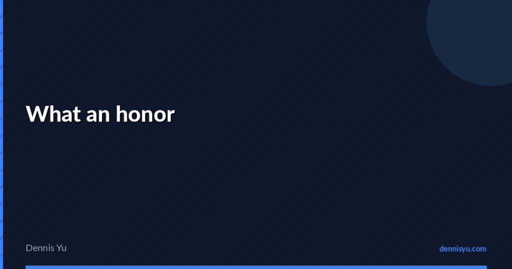featured what an honor