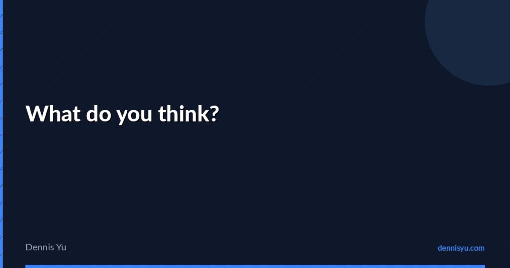 featured what do you think