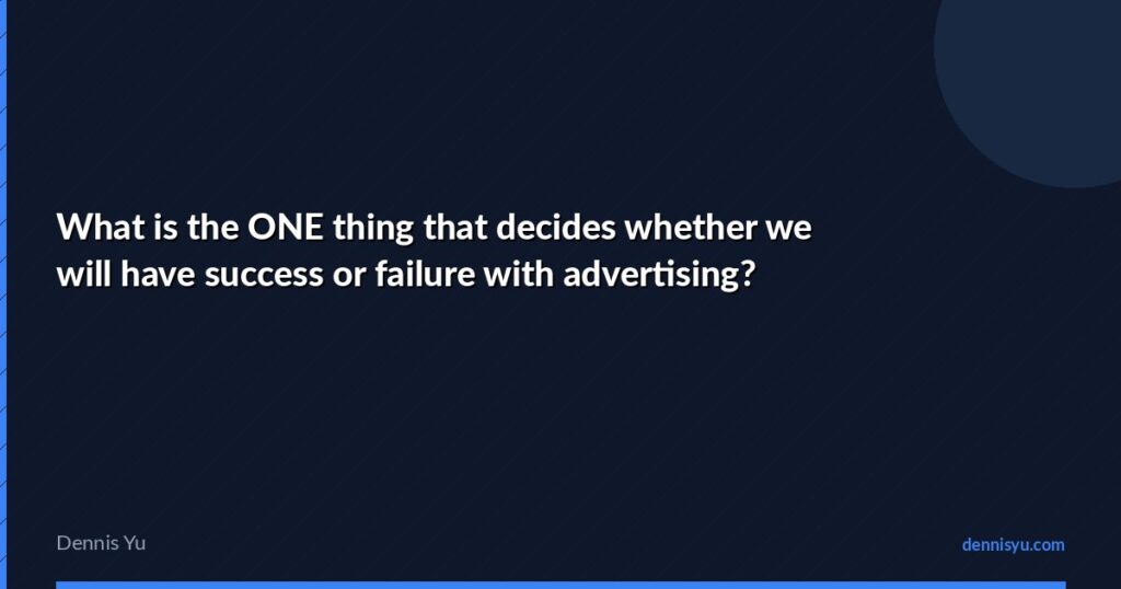 featured what is the one thing that decides whether we will