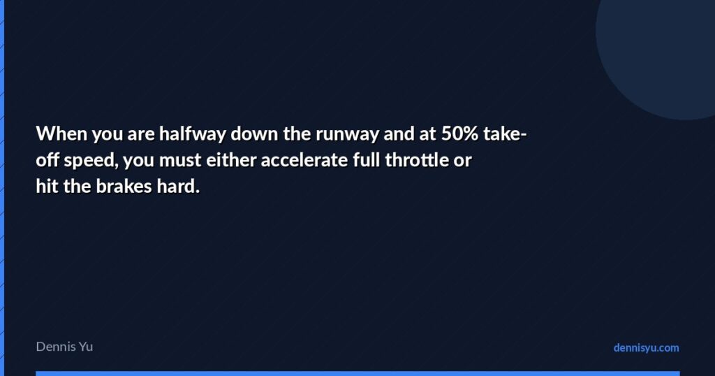 featured when you are halfway down the runway and at 50 tak