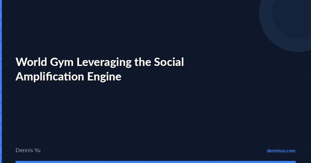 featured world gym leveraging the social amplification engi