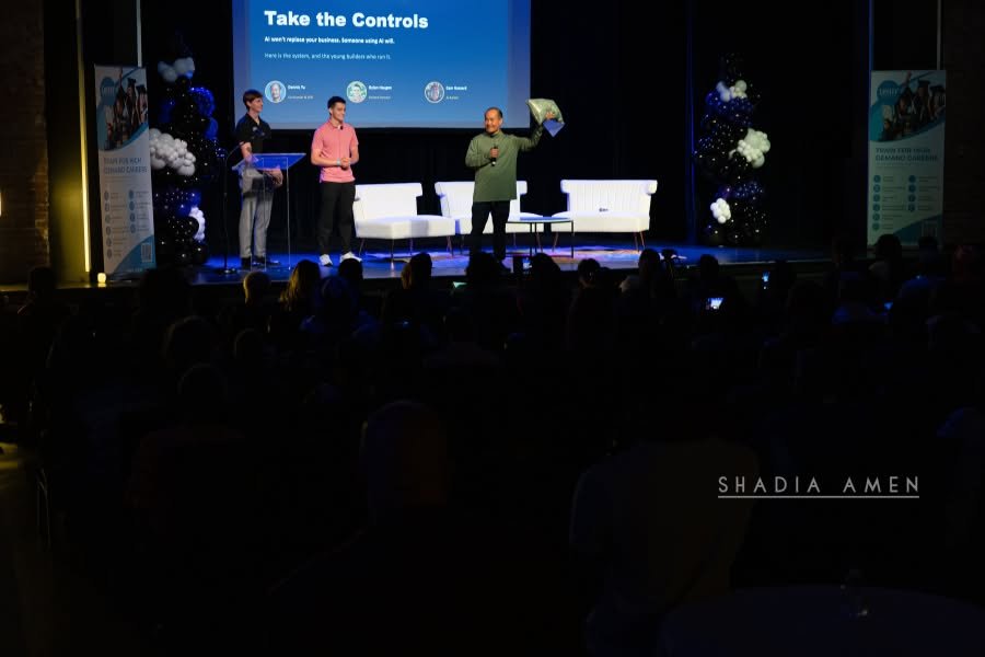 Dennis Yu presenting Take the Controls to a packed audience at the Align Volleyball Summit