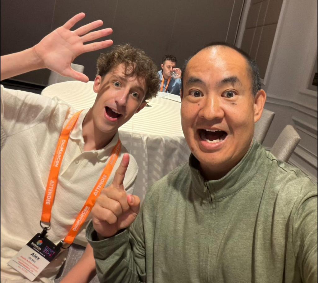Alex Iltchev and Dennis Yu at DigiMarCon Great Lakes in Cleveland