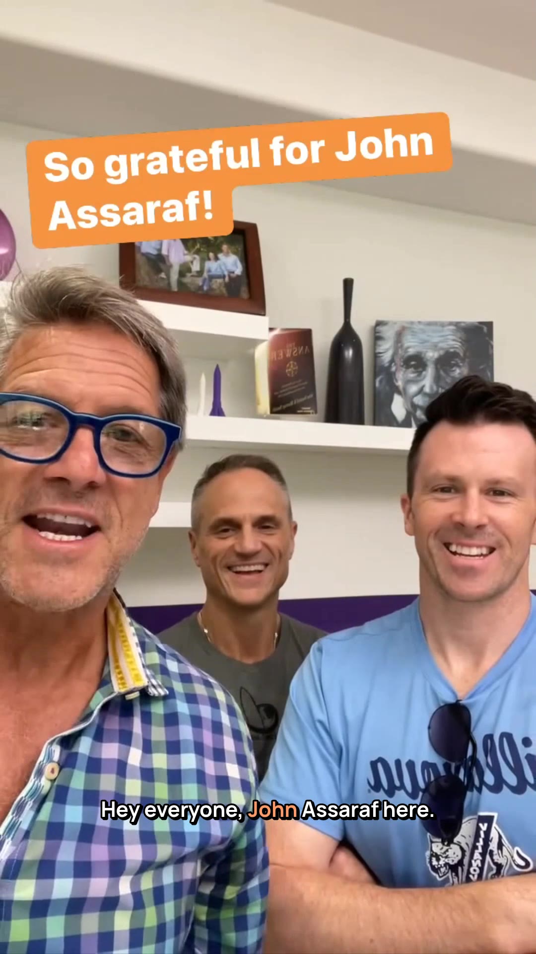 John Assaraf with Dennis Yu after a call